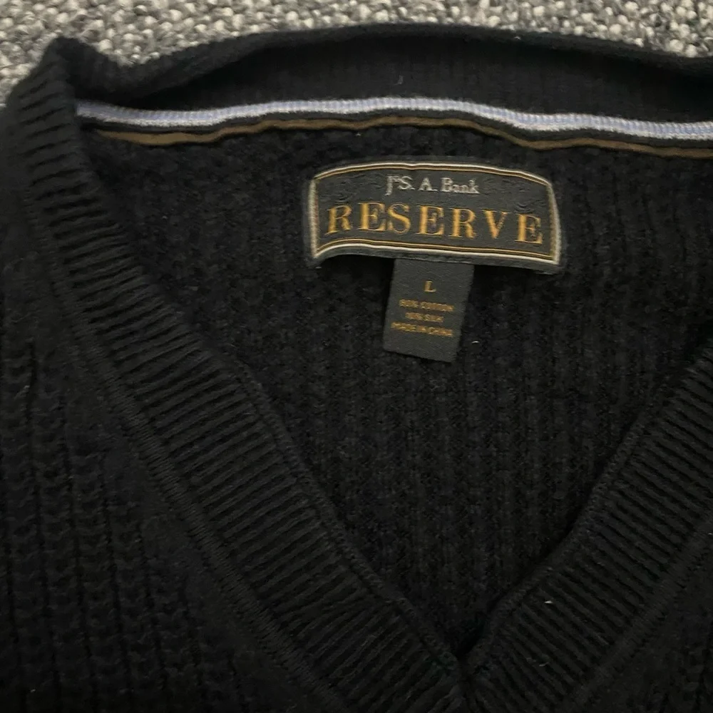 Jos. A. Bank Black V-Neck Sweater